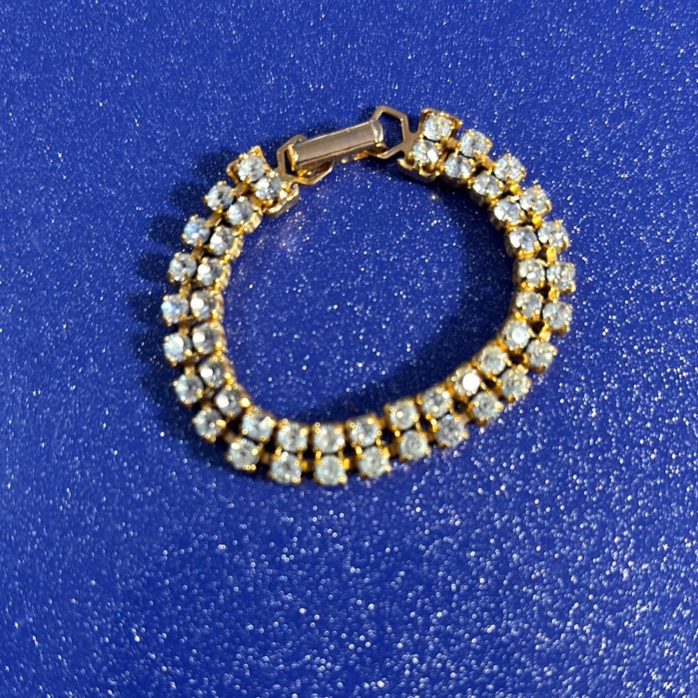 Gold Double-Strand Beaded Bracelet